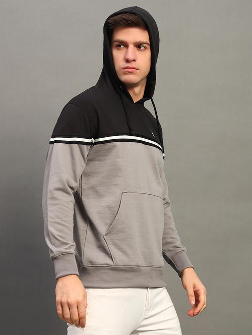 men color block long sleeve sweatshirt - 21683220 - Very Small Image - 1