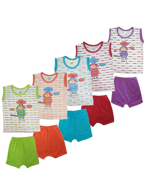 kids printed shorts twin set combo - 21683449 - Very Small Image - 1