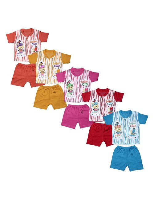 kids printed cotton shorts twin sets combo - 21683464 - Very Small Image - 1