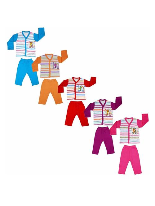 boys pack of 5 printed full length set combo - 21683472 - Very Small Image - 1