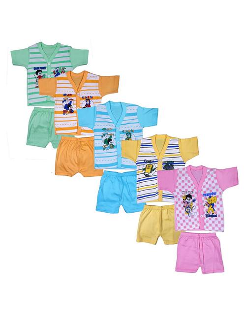 kids printed cotton shorts twin sets combo - 21683474 - Very Small Image - 1