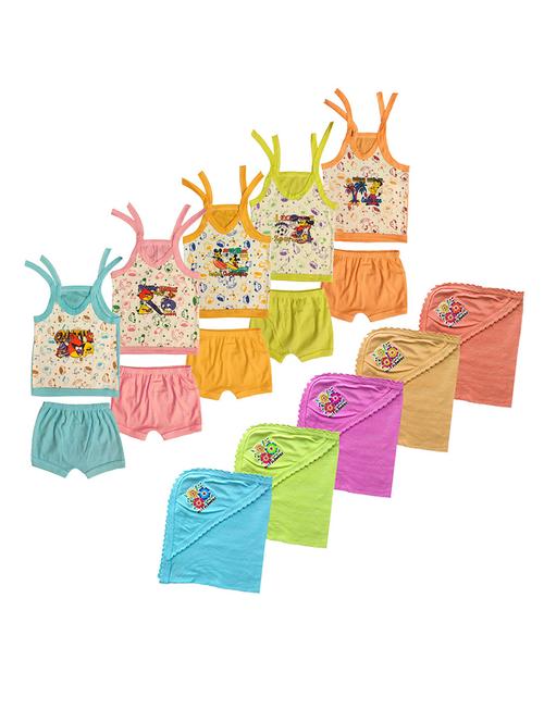 unisex printed clothing combo set for kids - 21683482 - Very Small Image - 1