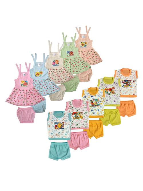 unisex printed clothing combo set for kids - 21683487 - Very Small Image - 1