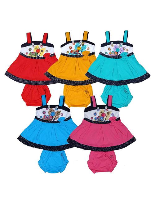 girls printed frock & bloomer combo - 21683511 - Very Small Image - 1