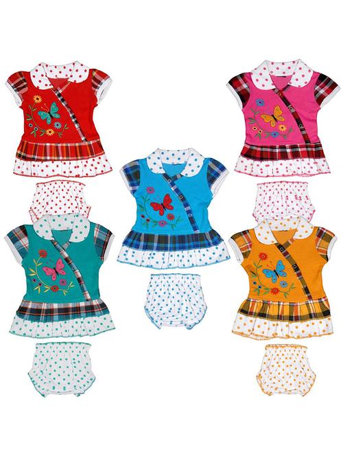girls printed frock & bloomer combo - 21683515 - Very Small Image - 1