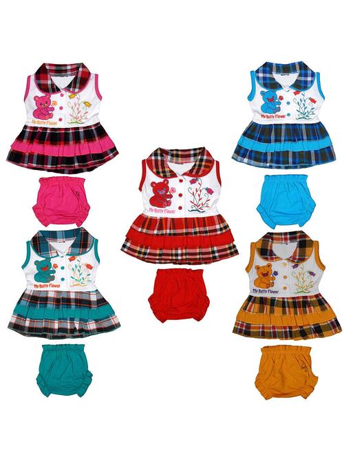 girls printed frock & bloomer combo - 21683516 - Very Small Image - 1