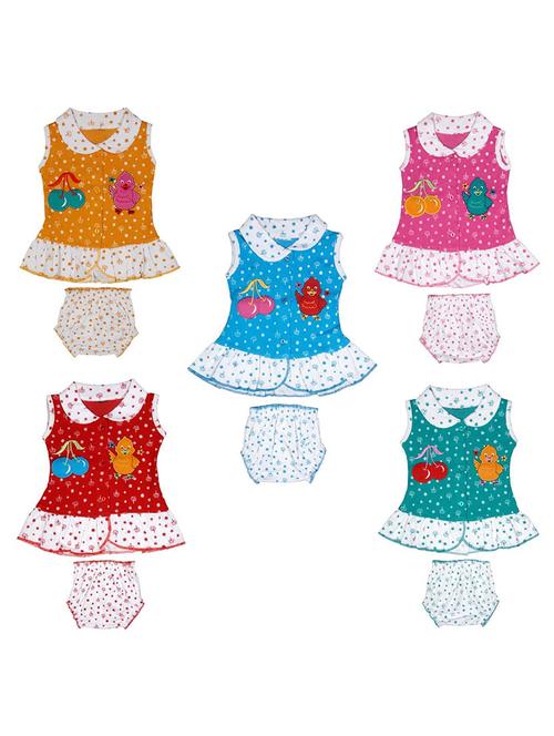 girls printed frock & bloomer combo - 21683518 - Very Small Image - 1