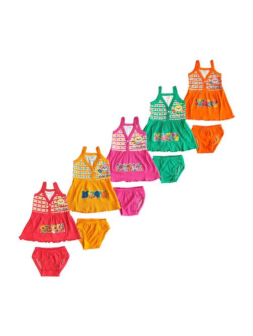 girls printed frock & bloomer combo - 21683520 - Very Small Image - 1