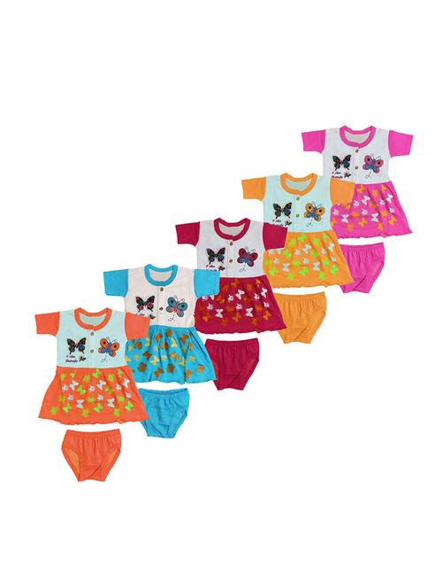 girls printed frock & bloomer combo - 21683524 - Very Small Image - 1