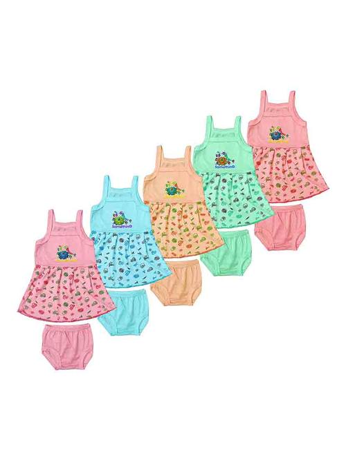 girls printed frock & bloomer combo - 21683531 - Very Small Image - 1