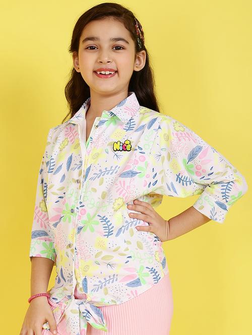 girls collared printed shirt - 21683719 - Very Small Image - 1