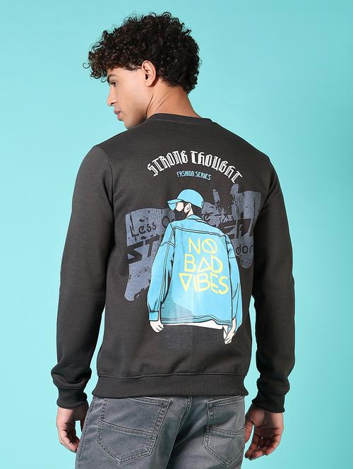 men long sleeves front & back print sweatshirt - 21683950 - Very Small Image - 1