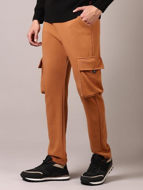 men solid mid rise regular fit cargo - 21684052 - Very Small Image - 1