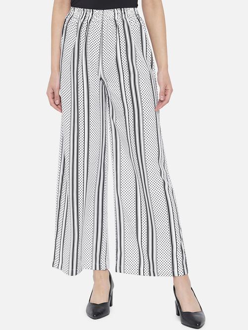 women printed mid rise straight palazzo - 21684836 - Very Small Image - 1