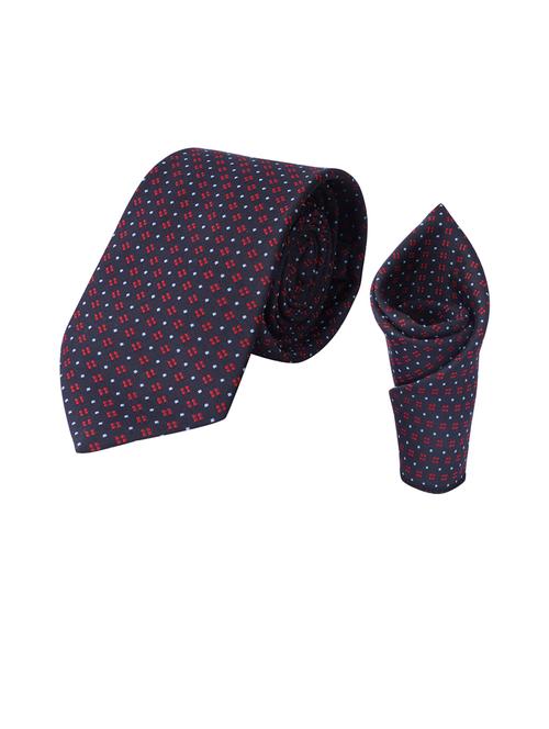 Men Elegant Self-textured Tie With Pocket - 21684946 - Very Small Image - 1
