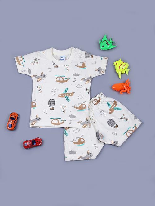 boys printed t-shirt & short sets - 21685095 - Very Small Image - 1