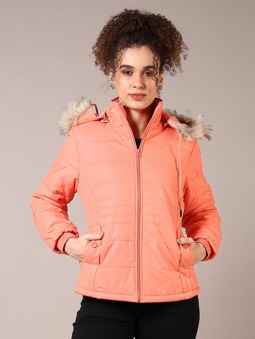 women solid hooded puffer jacket - 21685143 - Very Small Image - 1