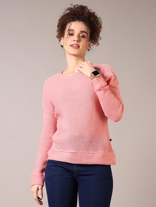 women solid long sleeve pullover - 21685183 - Very Small Image - 1