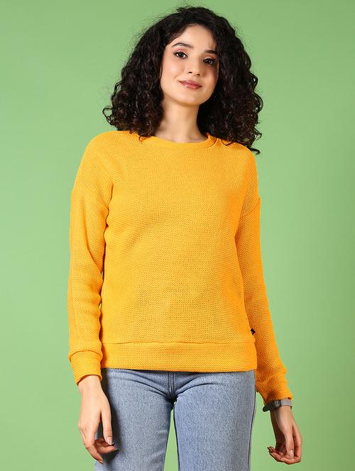 women solid long sleeve pullover - 21685184 - Very Small Image - 1