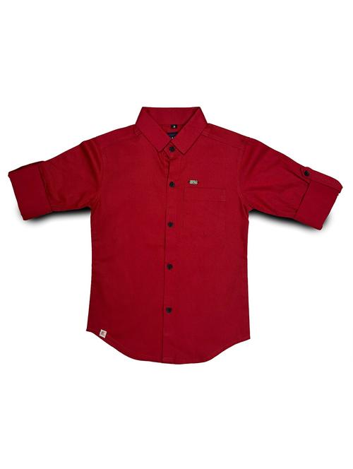 boys long sleeves solid shirt - 21685500 - Very Small Image - 1