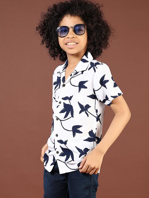 boys printed cuban collared short sleeve shirt - 21685613 - Very Small Image - 1