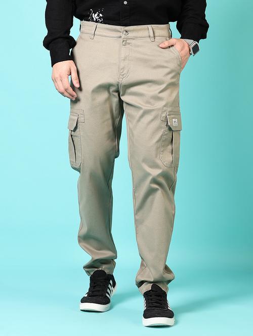 men solid mid rise relaxed fit cargo - 21685718 - Very Small Image - 1