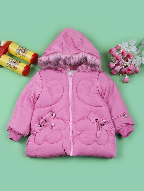 girls solid long sleeve quilted jacket - 21685827 - Very Small Image - 1