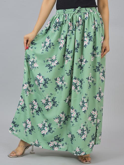 women printed mid rise flared maxi skirt - 21685946 - Very Small Image - 1