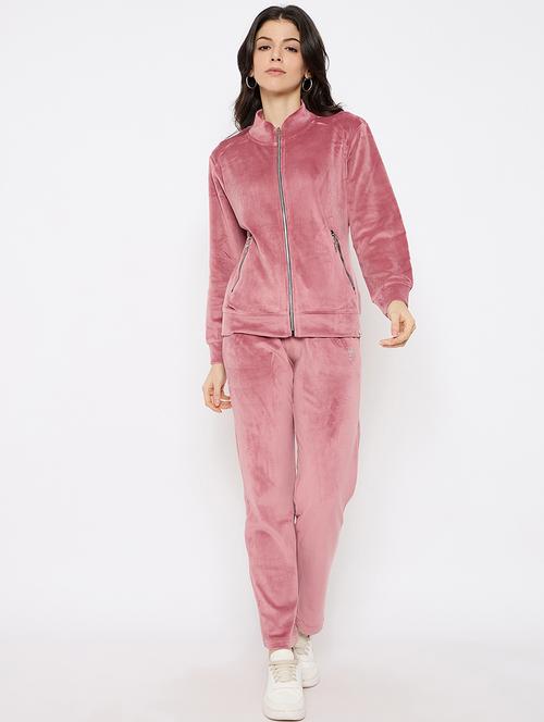 women solid sweatshirt & track pant co-ords set - 21686032 - Very Small Image - 1