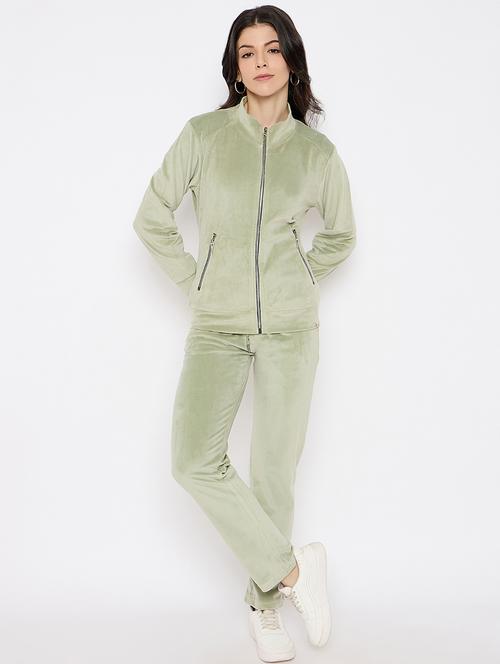 women solid sweatshirt & track pant co-ords set - 21686033 - Very Small Image - 1