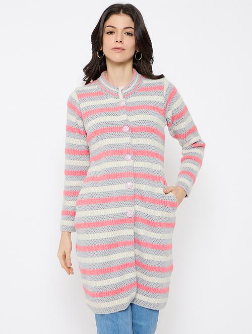 women self designed long sleeves cardigan - 21686068 - Very Small Image - 1