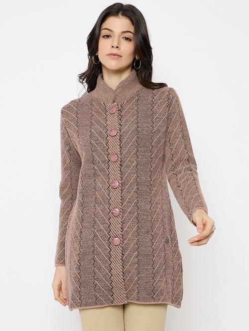 women self designed long sleeves cardigan - 21686084 - Very Small Image - 1