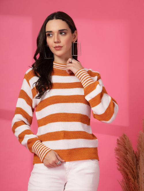 women striped long sleeves pullover - 21686325 - Very Small Image - 1
