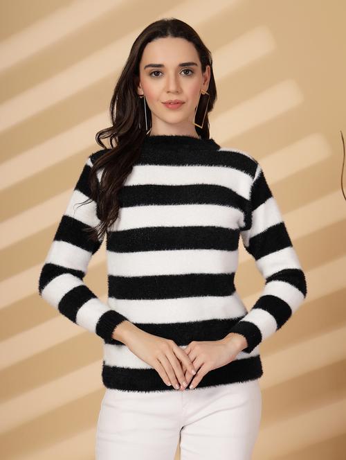 women striped long sleeves pullover - 21686327 - Very Small Image - 1
