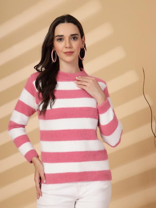 women striped long sleeves pullover - 21686328 - Very Small Image - 1