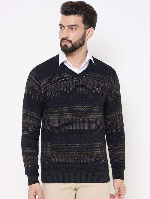 men self designed long sleeves pullover - 21686350 - Very Small Image - 1