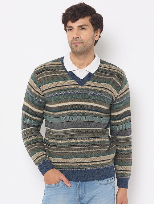 men self designed long sleeves pullover - 21686352 - Very Small Image - 1