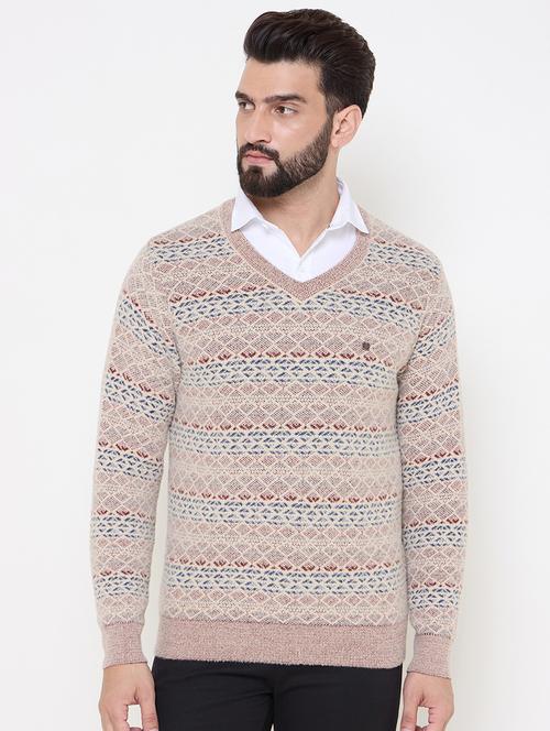 men self designed long sleeves pullover - 21686362 - Very Small Image - 1