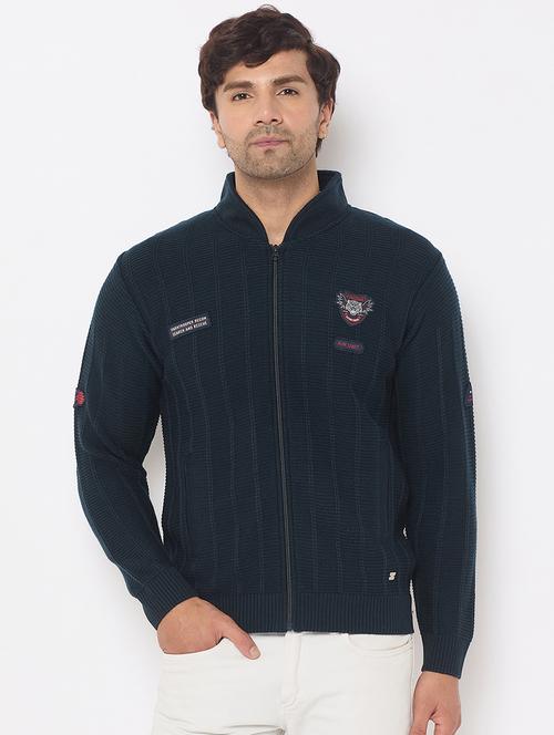 men long sleeves plain cardigan - 21686366 - Very Small Image - 1