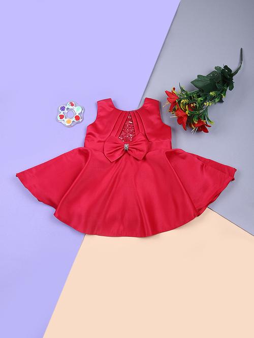 girls sequined round neck sleeveless frock - 21686606 - Very Small Image - 1