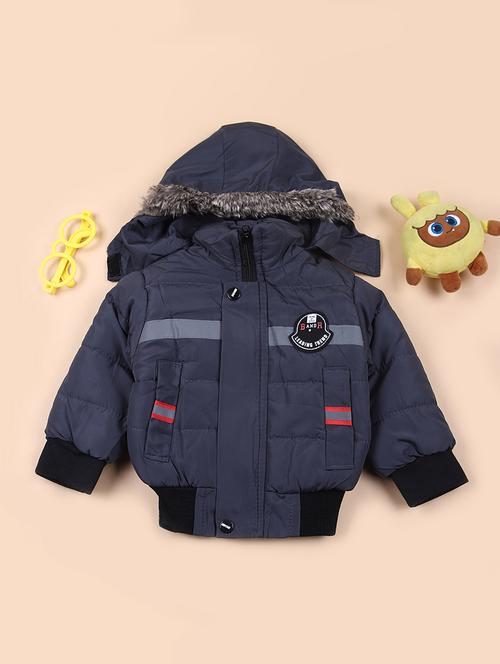 boys long sleeve hooded quilted jacket - 21686751 - Very Small Image - 1