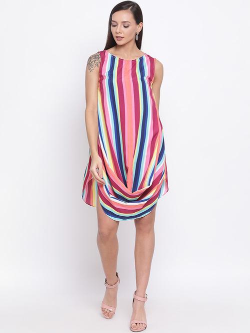 women striped sleeveless shift dress  - 21686998 - Very Small Image - 1