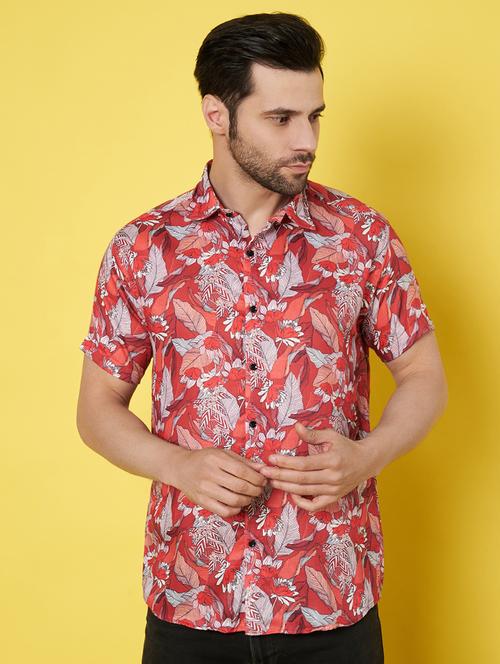 men short sleeves printed casual shirt - 21687059 - Very Small Image - 1