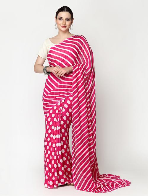 women printed casual wear saree with blouse - 21687242 - Very Small Image - 1