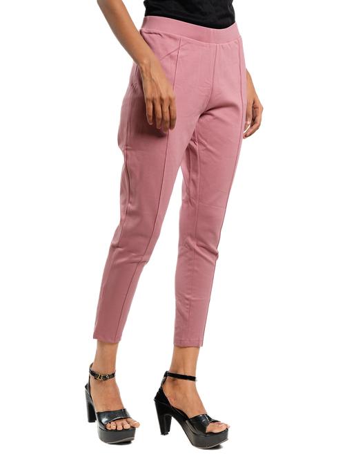 women solid mid rise cigarette pants  - 21687303 - Very Small Image - 1