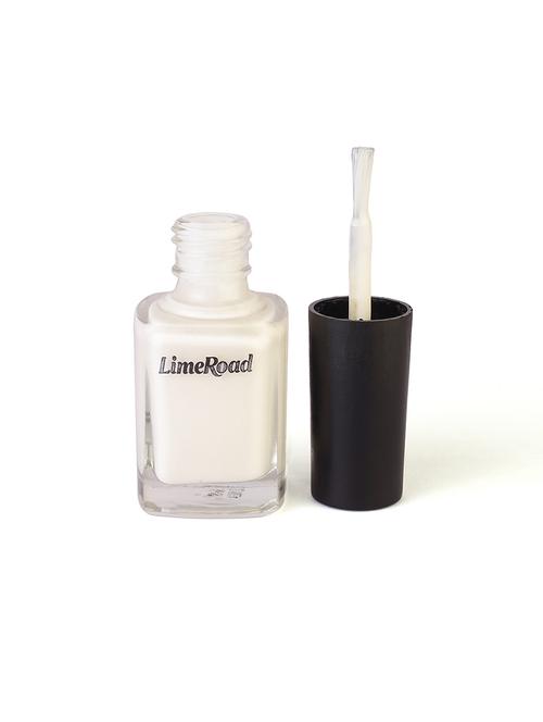 limeroad hd shine quick drying long stay white nail paint  - 21687410 - Very Small Image - 1