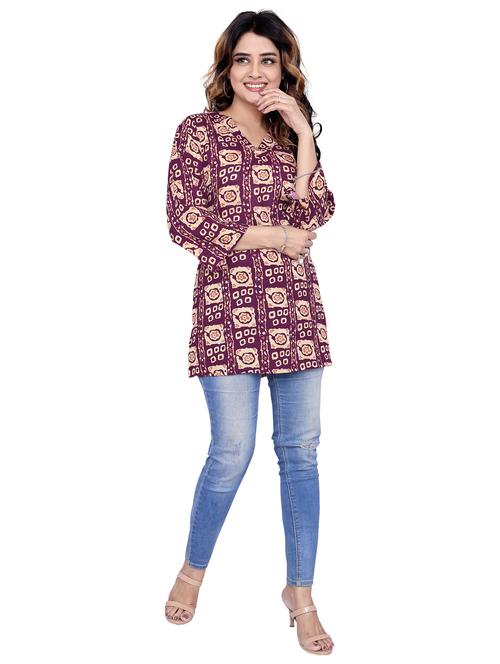 women three quarter sleeve straight kurti - 21687924 - Very Small Image - 1