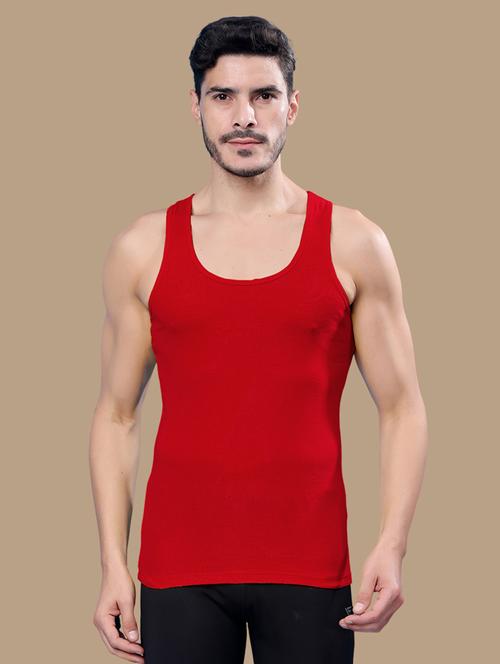 men scoop neck solid vest - 21687992 - Very Small Image - 1