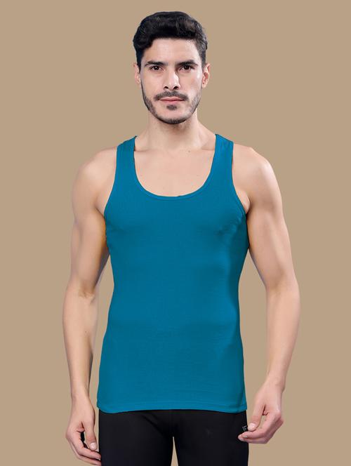 men scoop neck solid vest - 21688005 - Very Small Image - 1