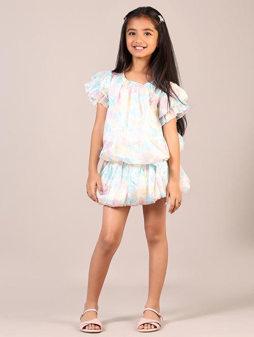 girls printed skirt top twin sets - 21688100 - Very Small Image - 1